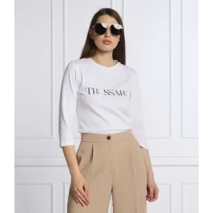 Trussardi Bluzka | Regular Fit - Bluzki damskie - miniaturka - grafika 1