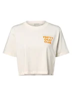 Koszulki i topy damskie - Tom Tailor Denim - T-shirt damski, biały - miniaturka - grafika 1