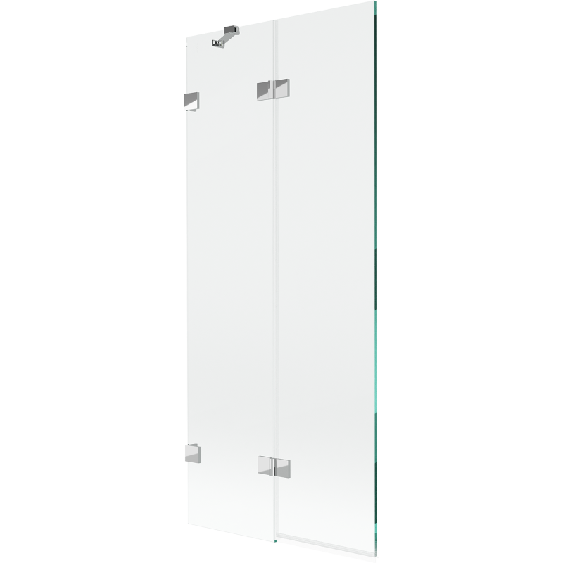 Mexen Lunar parawan nawannowy 2-skrzydłowy lewy 80 x 150 cm, transparent, chrom - 897-080-100-01-00-L