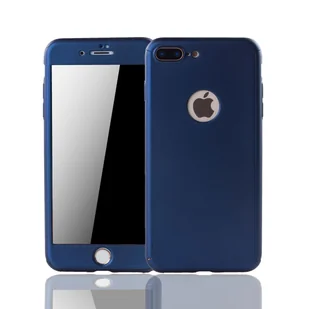 Etui na telefon komórkowy Apple iPhone 8 Plus Full Case Cover Screen Protector 360 Blue - Etui i futerały do telefonów - miniaturka - grafika 1