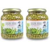 Warzywa w marynacie - Bio Kontynenty Groszek zielony w zalewie (słoik) Zestaw 2 x 350 g Bio - miniaturka - grafika 1