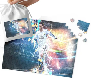 PUZZLE - Cristiano Ronaldo WZORY DLA MAŁEGO PIŁKARZA 24el + WORECZEK - Puzzle - miniaturka - grafika 1