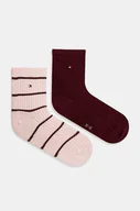 Skarpetki damskie - Tommy Hilfiger skarpetki 2-pack damskie kolor różowy 701229866 - miniaturka - grafika 1