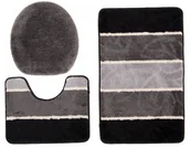 Dywaniki łazienkowe - Czarny komplet łazienkowy w klasycznym stylu S6-N80 - miniaturka - grafika 1