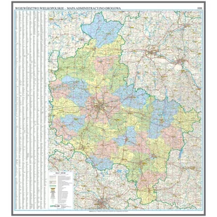 EkoGraf, Województwo wielkopolskie mapa ścienna administracyjno-drogowa na podkładzie do wpinania - pinboard, 1:200 000 - Mapy i plansze edukacyjne - miniaturka - grafika 1