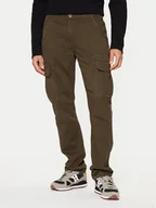 Spodnie męskie - Alpha Industries Spodnie materiałowe Agent 158205 Zielony Regular Fit - miniaturka - grafika 1