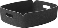 Biżuteria - akcesoria - Kosz do przechowywania Restore niski czarny melanż - miniaturka - grafika 1