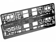 Akcesoria motoryzacyjne - Zestaw ramek pod tablice rejestracyjne, metalizowane czarne, 2 szt. - miniaturka - grafika 1