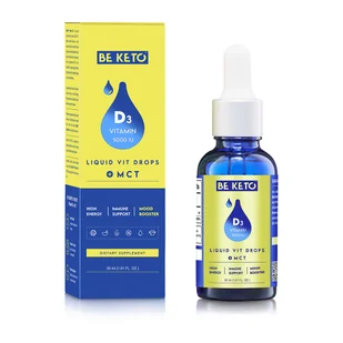 Suplement diety, BeKeto Witamina D3 w Kroplach – 30ml - Witaminy i minerały - miniaturka - grafika 1