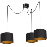 Lampy sufitowe - Lampa pająk z czarno-złotymi abażurami LX 4086 z serii SPINDEL SHADE - miniaturka - grafika 1
