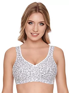 Susa Damski standardowy biustonosz, biały, szary., 80B - Biustonosze - miniaturka - grafika 1