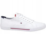 Buty sportowe męskie - Tommy Hilfiger Sneakers Tenisówki Trampki Biała - miniaturka - grafika 1