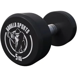 Gorilla Sports 5 kg Hantla Stała Profesjonalna (100532-00049-0010) - Hantle i ciężarki - miniaturka - grafika 1