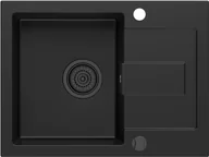 Zlewozmywaki - Zlewozmywak granitowy Kernau KGS K 4560 1B1D Deep Black - miniaturka - grafika 1