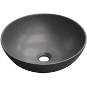 Umywalki - Invena Tinos umywalka 39,5 cm nablatowa okrągła czarny półmat CE-43-005 - miniaturka - grafika 1