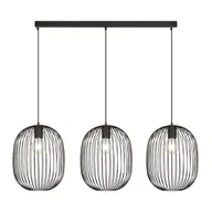 Lampy sufitowe - Czarna potrójna lampa wisząca w stylu loft F4-G81 - miniaturka - grafika 1