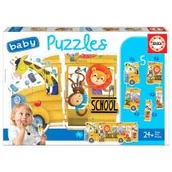 Układanki dla dzieci - Educa Puzzle Baby 19 elementów Autobus szkolny OD 199 ZŁ! GXP-676100 - miniaturka - grafika 1