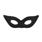 Dodatki do strojów karnawałowych - MASKA WENECKA GŁADKA MATERIAŁOWA CZARNA - miniaturka - grafika 1