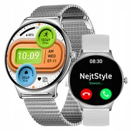 Smartwatch - Zegarek Smartwatch Damski Rozmowy Powiadomienia Zdrowie Menu Pl 3 Paski - miniaturka - grafika 1