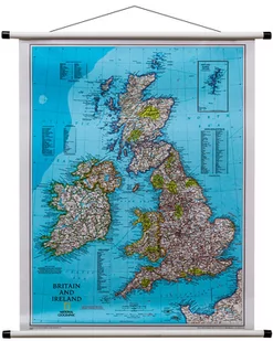 National Geographic Wielka Brytania, Irlandia Classic polityczna mapa ścienna, 1:1 687 000 - Atlasy i mapy - miniaturka - grafika 1