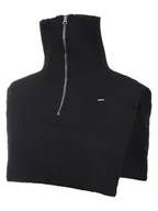 Apaszki i szaliki damskie - LUHTA Ocieplacz "Naaranoja" w kolorze czarnym na szyję i kark - miniaturka - grafika 1