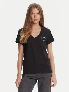 KARL LAGERFELD T-Shirt A3W17104 Czarny Regular Fit - Koszulki i topy damskie - miniaturka - grafika 1