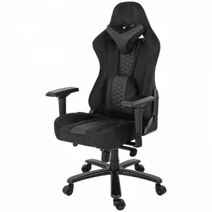Fotel gamingowy czarny alcantara kod: 5903661851781 - Fotele gamingowe - miniaturka - grafika 1