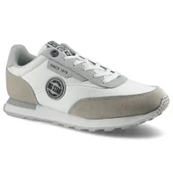 Sneakersy damskie - Białe Sneakersy Big Star Damskie Skórzane Półbuty - miniaturka - grafika 1