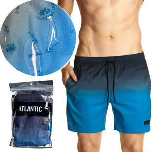 ATLANTIC szorty kąpielowe z nadrukiem wodnym - L - Kąpielówki męskie - miniaturka - grafika 1