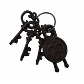 Pozostałe ozdoby ogrodowe - Dekoracja pęk kluczy z kłódką 6,6 cm - miniaturka - grafika 1