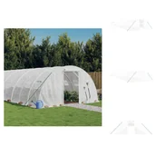 Szklarnie ogrodowe - vidaXL Szklarnia z ramą stalową biała 80 m² 20x4x2 m - Szklarnie - miniaturka - grafika 1