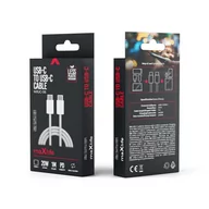 Kable USB - Maxlife Kabel MXUC-06 USB-C - USB-C 1,0 m 20W szary nylonowy - miniaturka - grafika 1