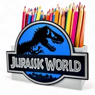 Przyborniki na biurko - Kajawis, organizer na biurko w stylu Jurassic, dinozaur - miniaturka - grafika 1