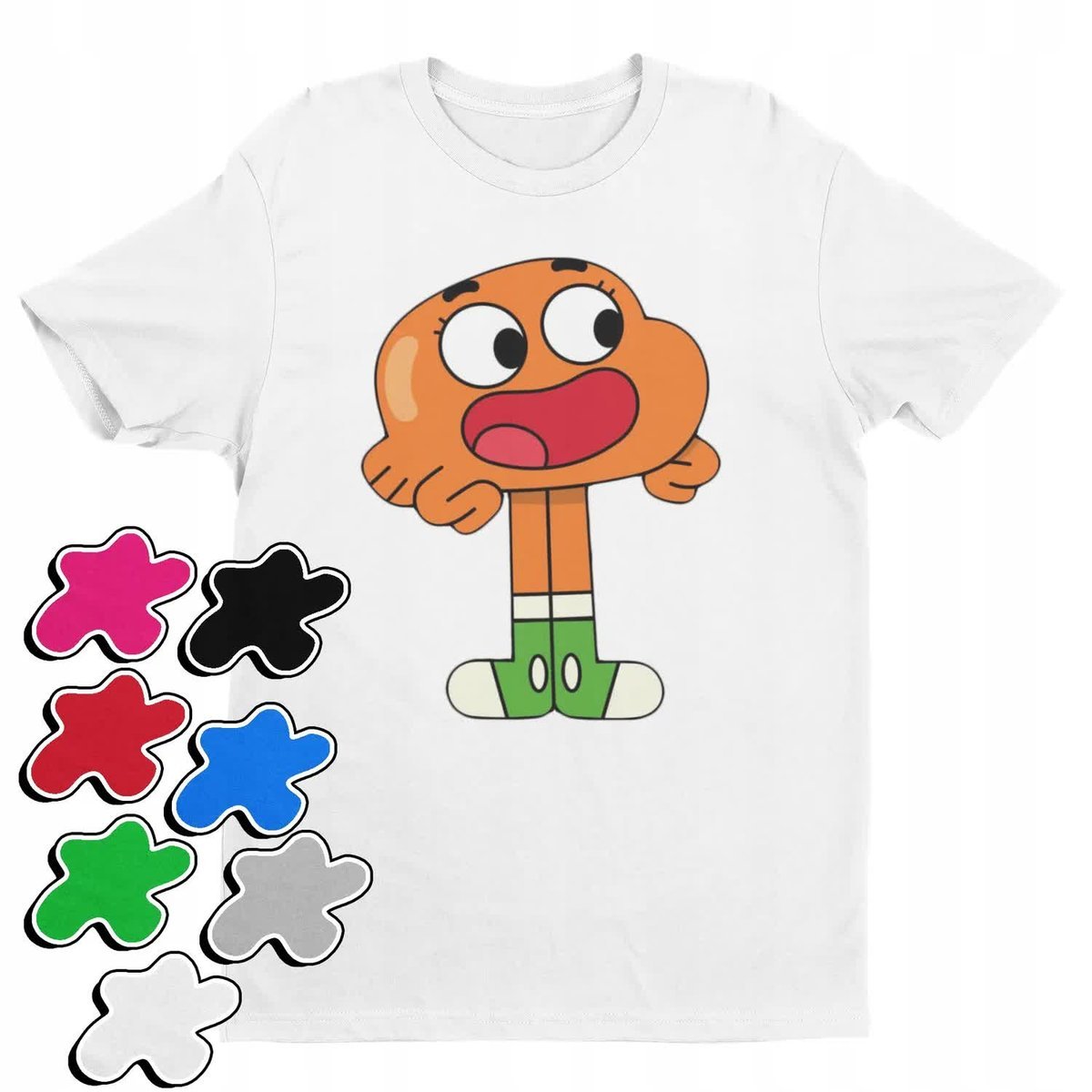 Koszulka T-Shirt Dziecięca Z Nadrukiem Gumball Darwin Różne -M 134-140