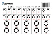 Akcesoria do klimatyzacji i ogrzewania - Zestaw o-ringów klimatyzacja 30 rozmiarów 435 szt - miniaturka - grafika 1