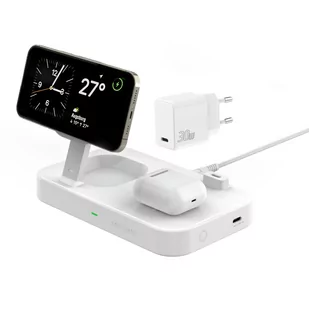 4smarts Ład. indukcyjna Trident 2w1 + USB-C + ładowarka sieciowa 30W biała/white 540998 - Ładowarki do telefonów - miniaturka - grafika 7