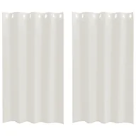 Zasłony - vidaXL Zasłony z zasłonami 2 pcs Kremowy 140 x 175 cm Poliester - miniaturka - grafika 1