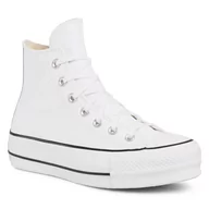 Trampki damskie - Trampki CONVERSE - Ctas Lift Clean Hi 561676C White/Black/White - miniaturka - grafika 1