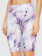 Spodnie sportowe damskie - 4F Szorty sportowe H4L22-LEG017 Fioletowy Slim Fit - miniaturka - grafika 1