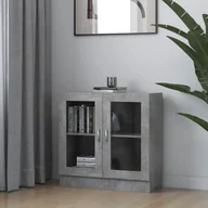 Witryny - VidaXL Witryna, szarość betonu, 82,5x30,5x80 cm, płyta wiórowa 802745 VidaXL - miniaturka - grafika 1