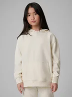 Bluzy dla dziewczynek - 4F Bluza dresowa loose z kapturem dziewczęca - biała 158/164 (12-14 lat) - miniaturka - grafika 1
