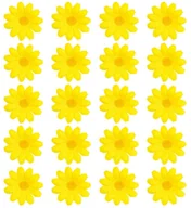 Sztuczne kwiaty - Sztuczne kwiaty 20 sztuk żółte - miniaturka - grafika 1
