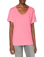 Koszulki i topy damskie - Replay T-shirt damski, 817 Pink Fluo, XS - miniaturka - grafika 1