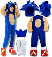 Zabawy w naśladowanie dorosłych - Strój Karnawałowy Kostium Jeżyk Sonic Przebranie Dla Chłopca Roz. L 134/146 - miniaturka - grafika 1