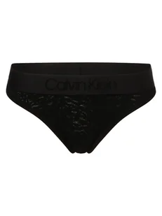 Calvin Klein Stringi Kobiety czarny wypukły wzór tkaniny, S - Majtki damskie - miniaturka - grafika 1