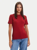 Koszulki i topy damskie - Tommy Hilfiger T-Shirt New Cody WW0WW40587 Czerwony Slim Fit - miniaturka - grafika 1