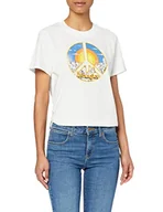 Koszulki i topy damskie - Wrangler Koszulka damska High Rib Regular Tee, White Worn, L - miniaturka - grafika 1