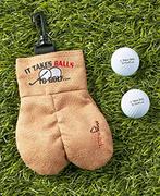 Golf - Rosetta Brands Rosetta Brands Mysack FR-J969-M3BL uchwyt z workiem na piłki golfewem z napisem It Takes Balls To Golf"" - miniaturka - grafika 1