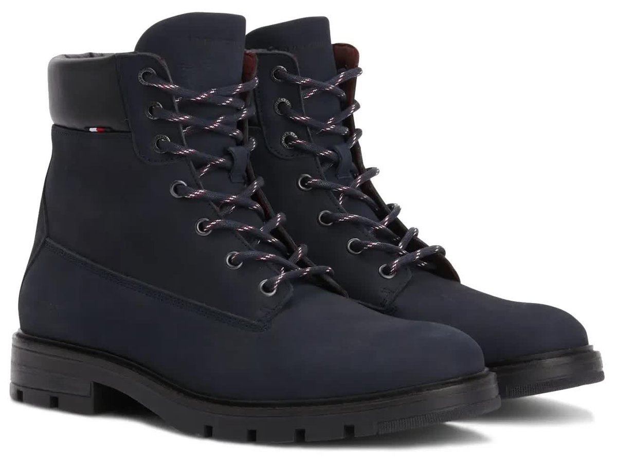 Trzewiki męskie TOMMY HILFIGER r. 42 skórzane trapery półbuty 28 cm