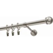 Karnisze - Karnisz DECASTYL Max z kółkami pojedynczy 160 cm Stal nierdzewna - miniaturka - grafika 1